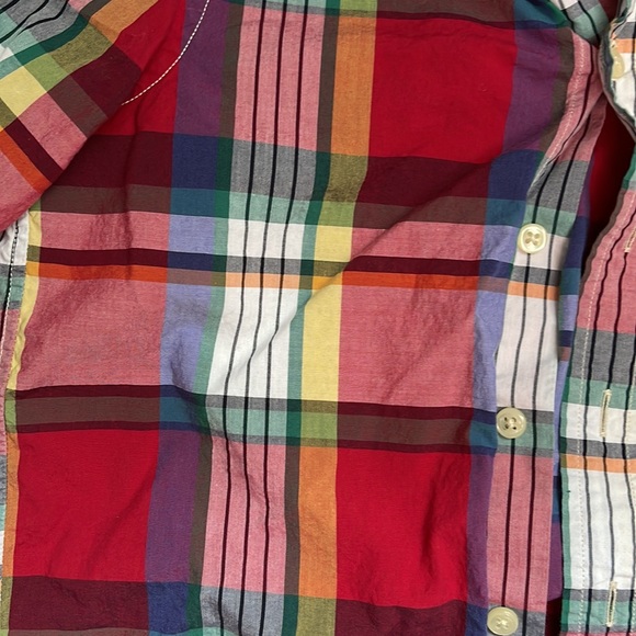 Ralph Lauren size 8 short sleeve plaid button down - Picture 4 of 4